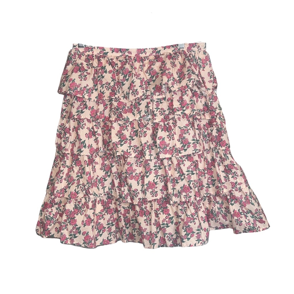 Aurem Floral Ruffle Tiered Skirt Cottagecore
Prairiecore Medium 29 Pink Green